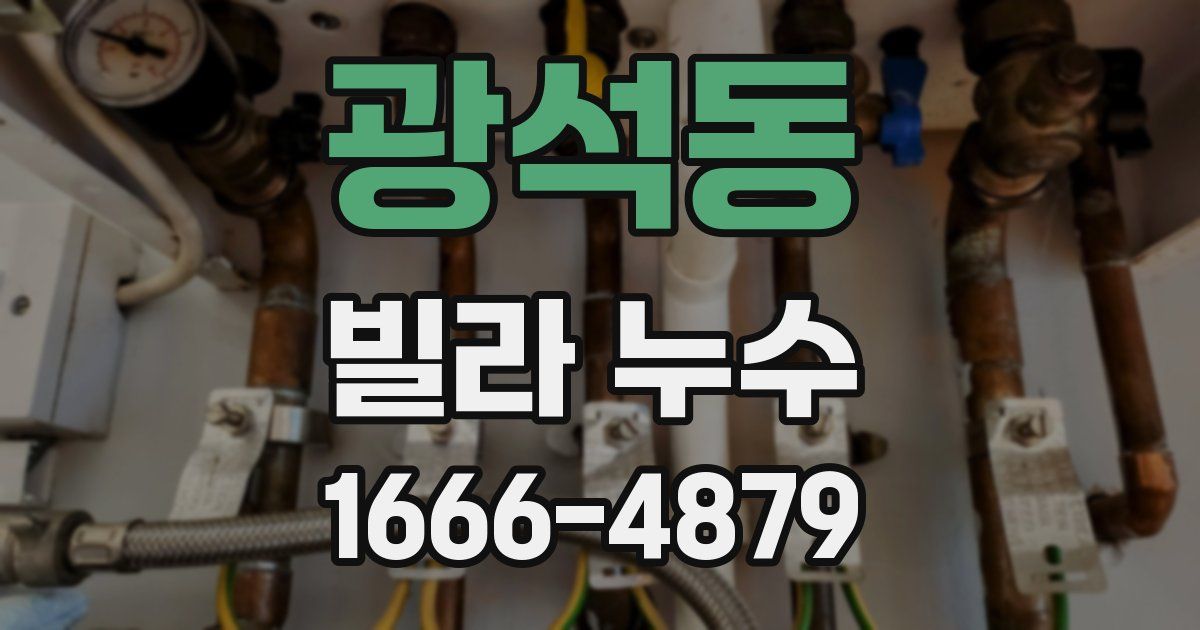 광석동 빌라 누수