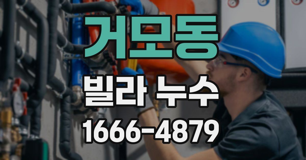 거모동 빌라 누수