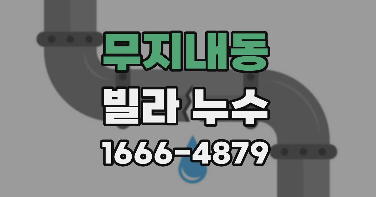무지내동 빌라 누수