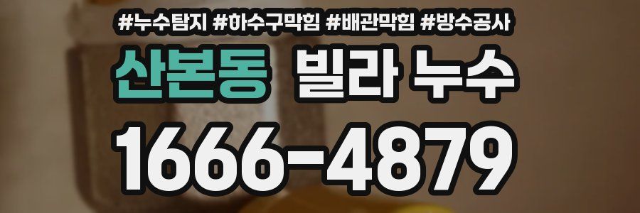 산본동 빌라 누수