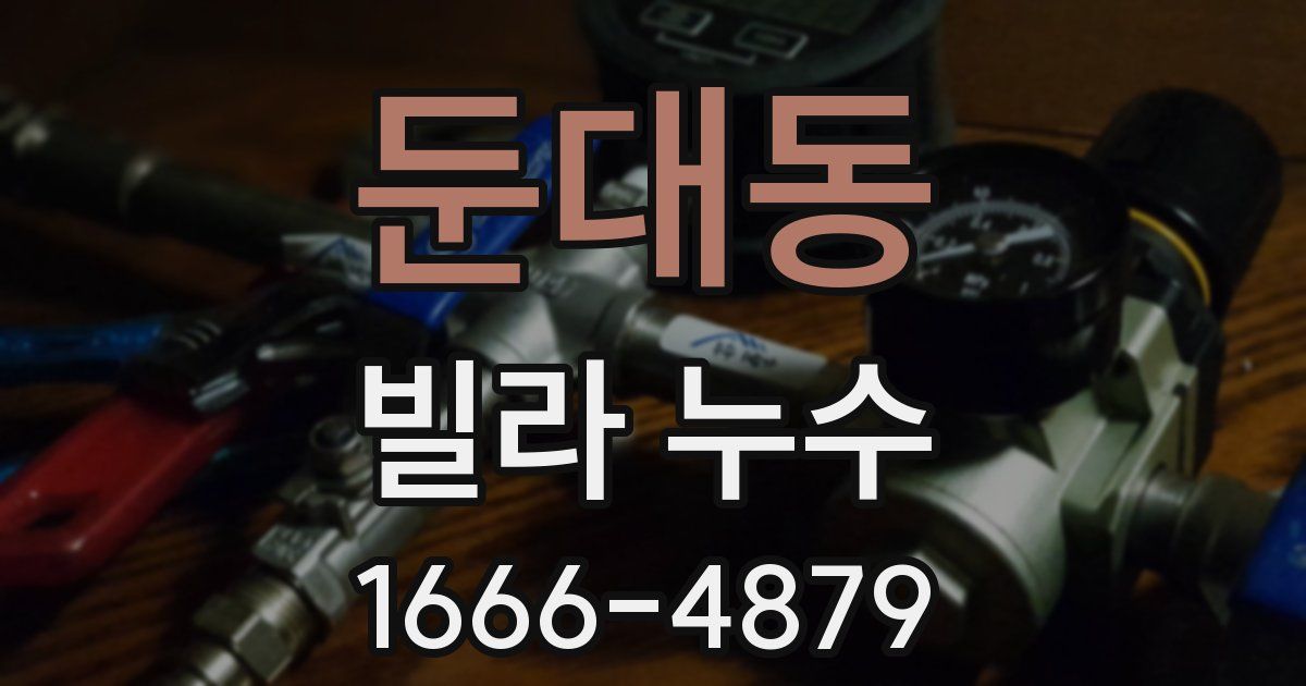 둔대동 빌라 누수