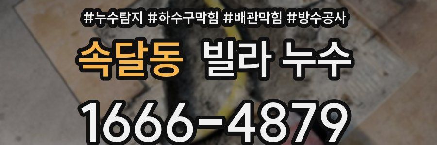 속달동 빌라 누수