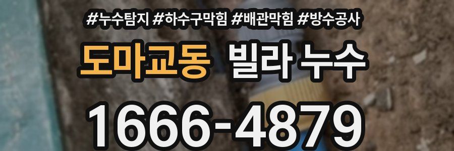 도마교동 빌라 누수