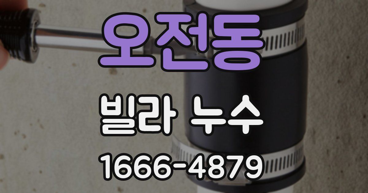 오전동 빌라 누수