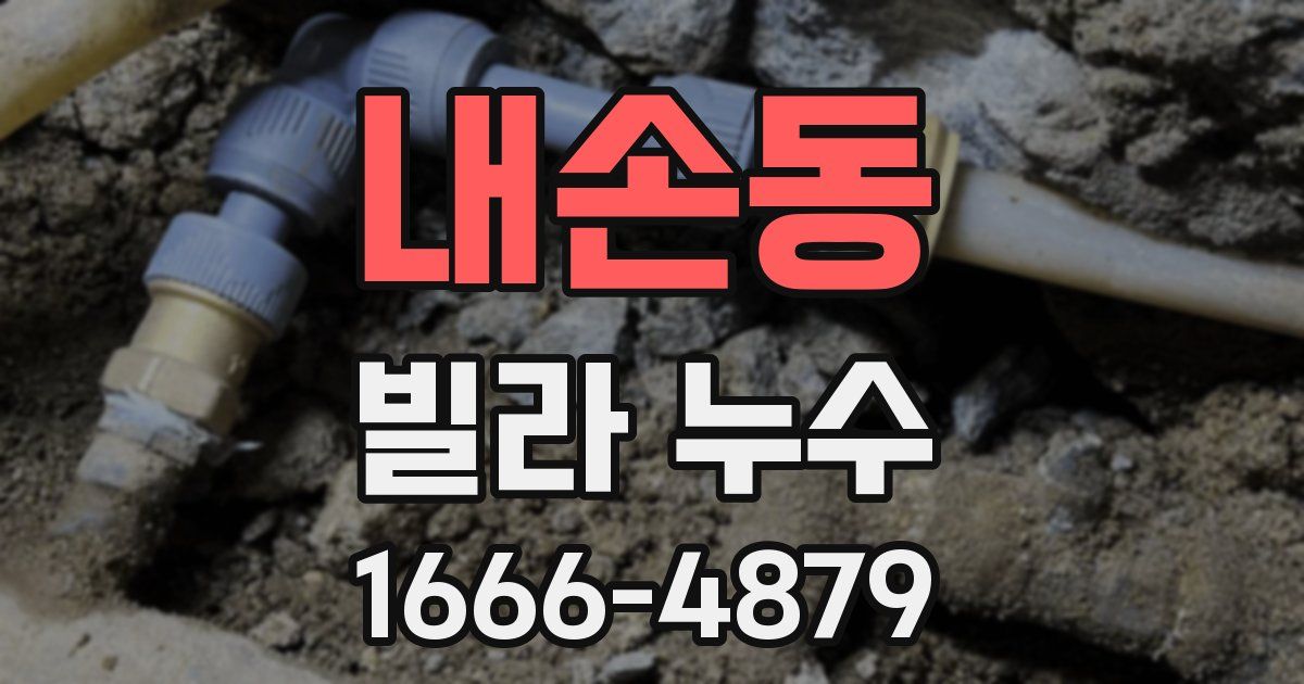 내손동 빌라 누수