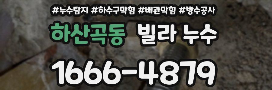 하산곡동 빌라 누수