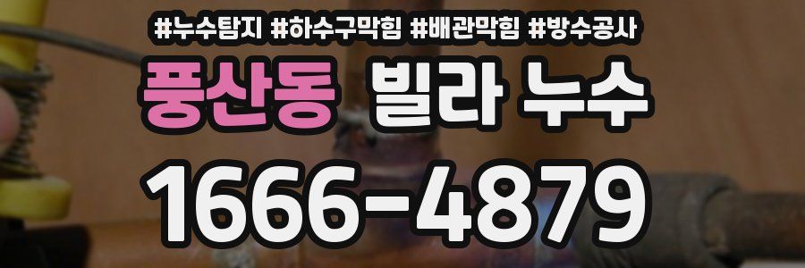 풍산동 빌라 누수