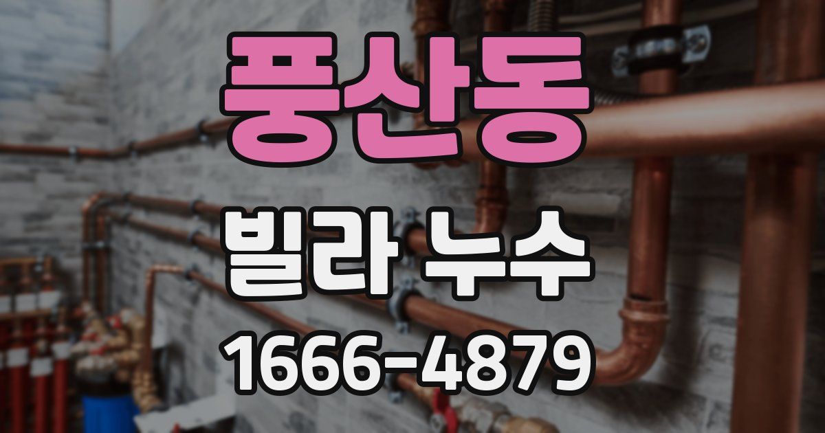 풍산동 빌라 누수
