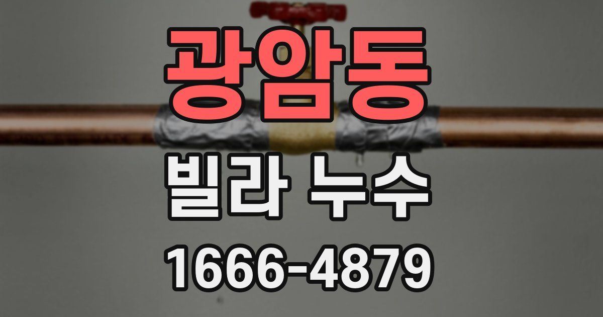 광암동 빌라 누수