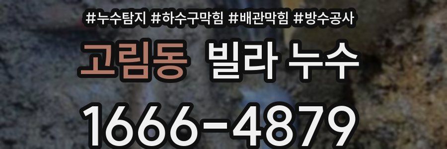 고림동 빌라 누수