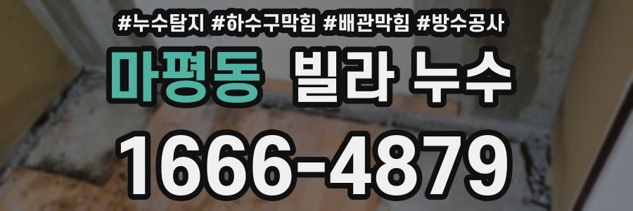 마평동 빌라 누수