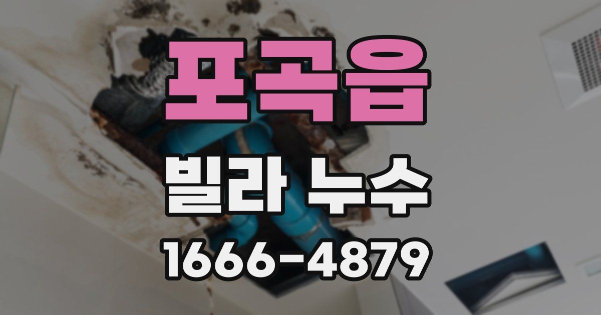 포곡읍 빌라 누수