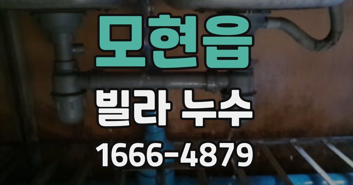 모현읍 빌라 누수