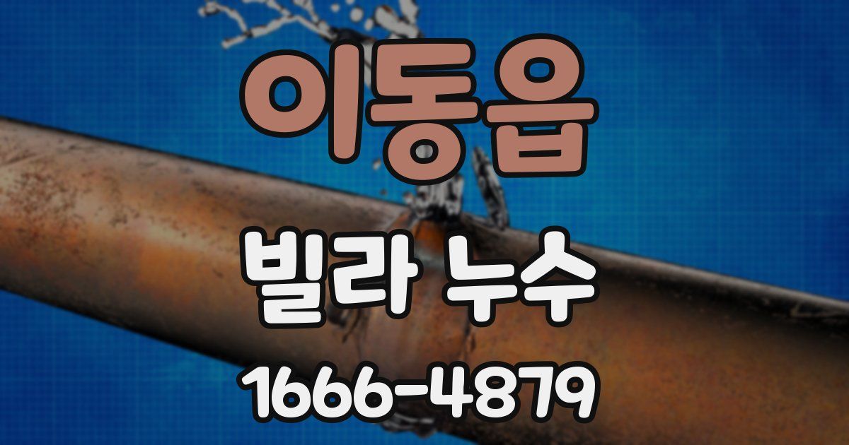 이동읍 빌라 누수