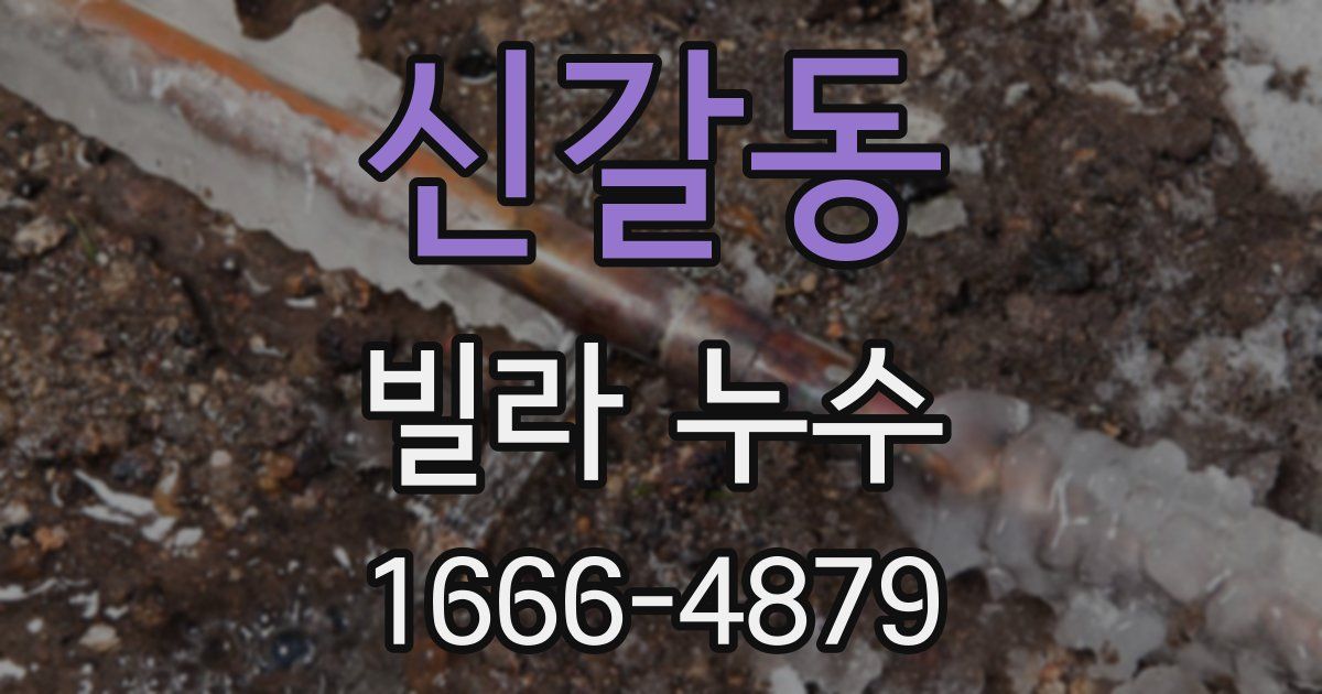 신갈동 빌라 누수