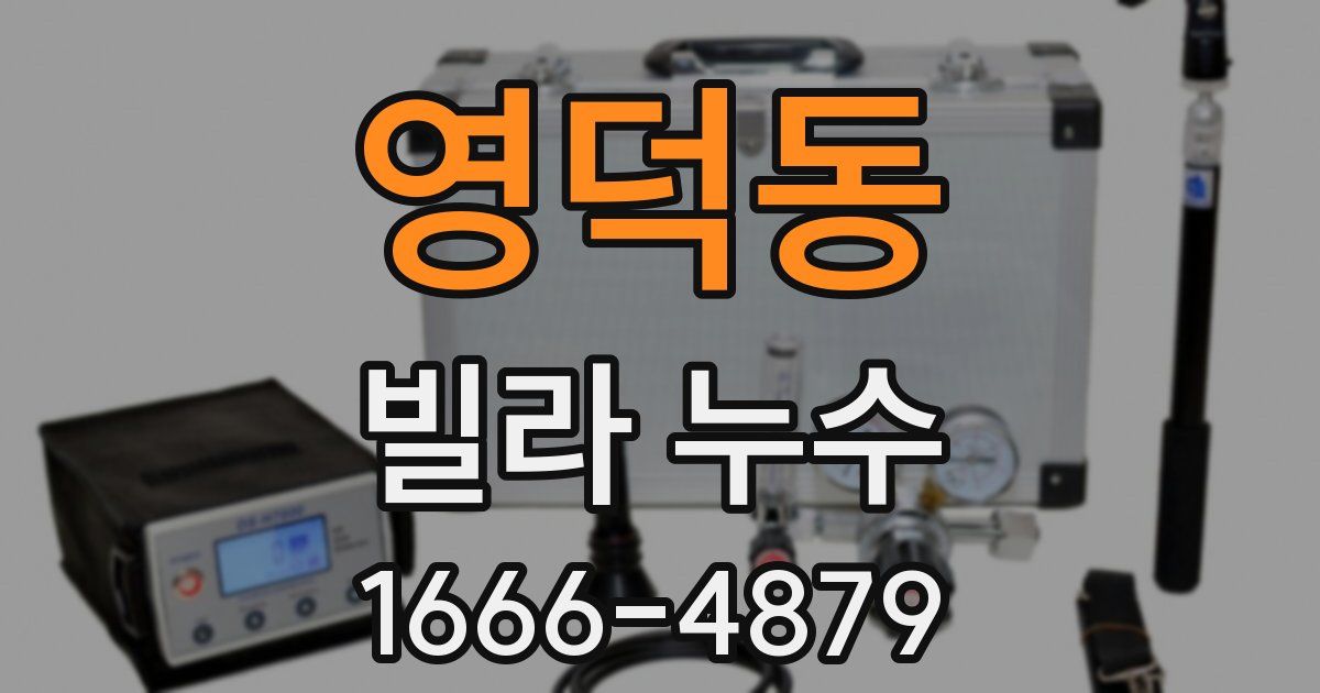 영덕동 빌라 누수