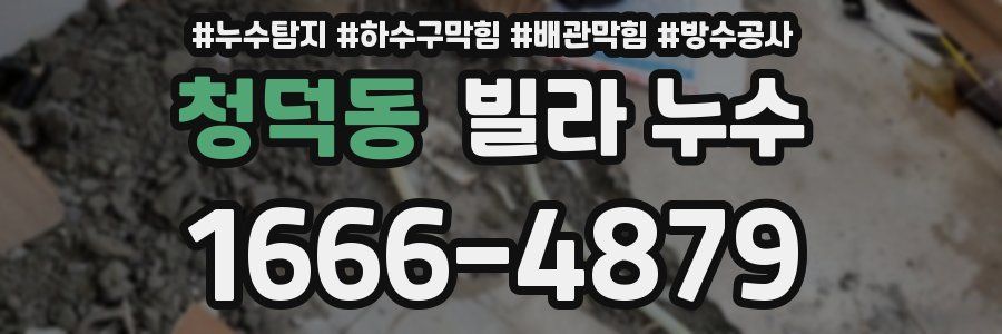 청덕동 빌라 누수
