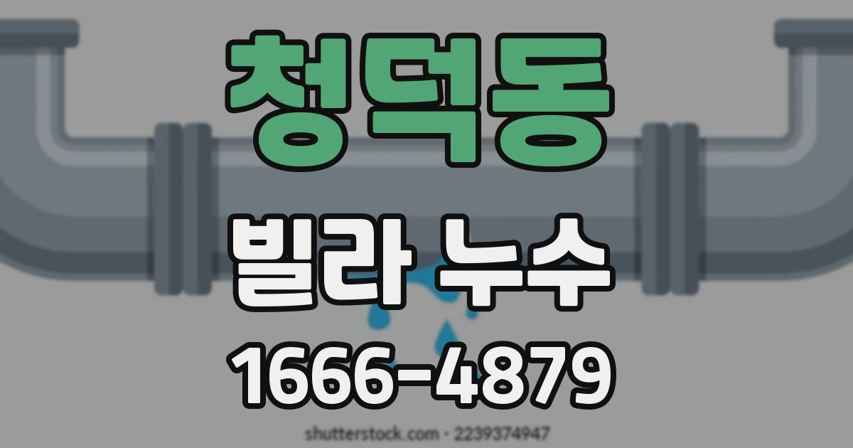 청덕동 빌라 누수