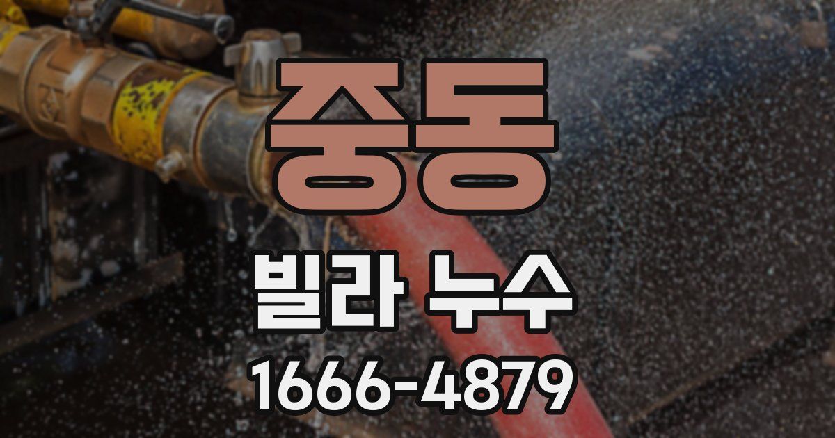 중동 빌라 누수