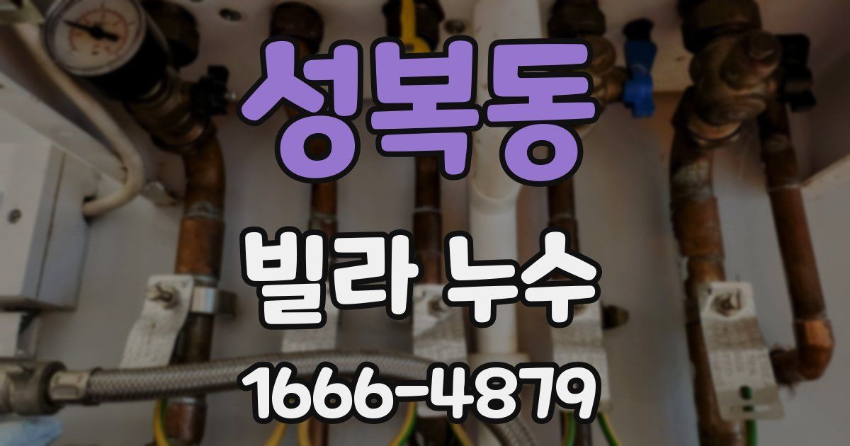 성복동 빌라 누수