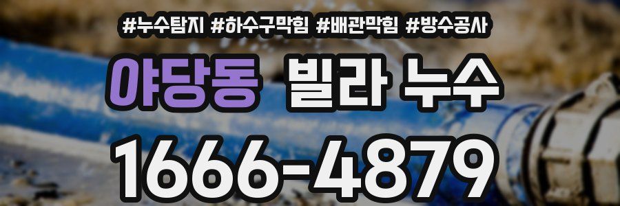 야당동 빌라 누수