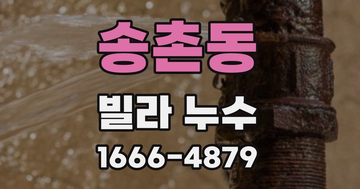 송촌동 빌라 누수
