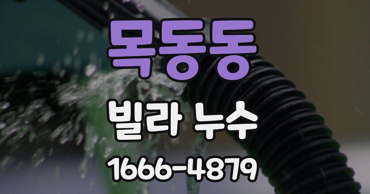 목동동 빌라 누수