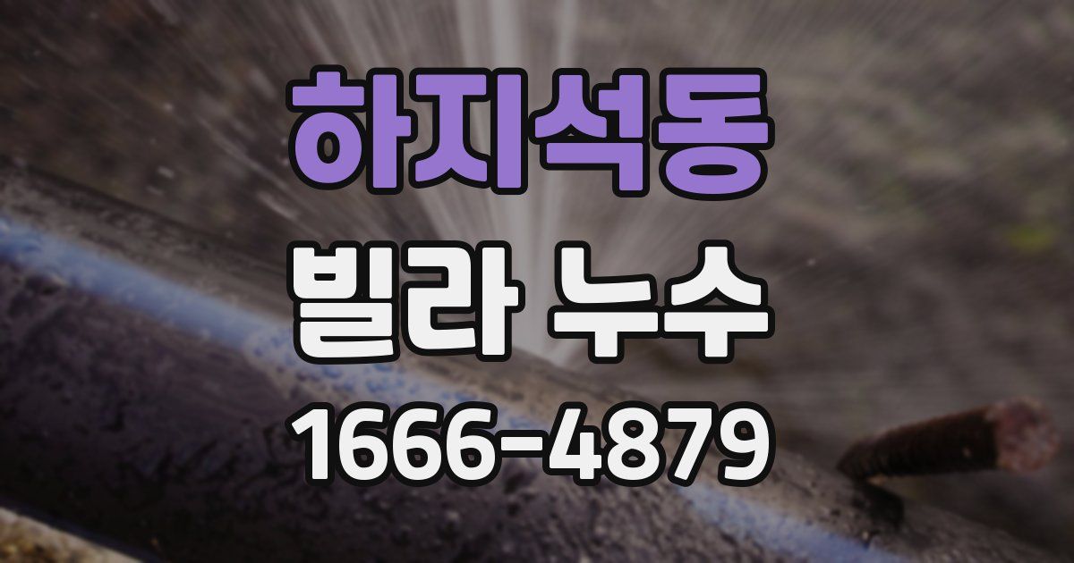 하지석동 빌라 누수