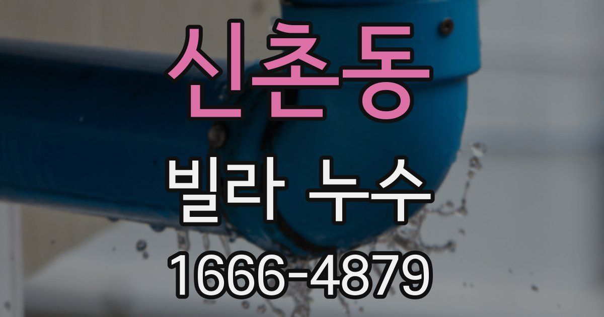 신촌동 빌라 누수