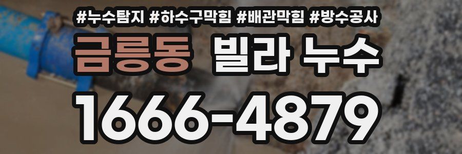 금릉동 빌라 누수