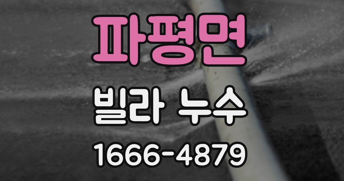 파평면 빌라 누수