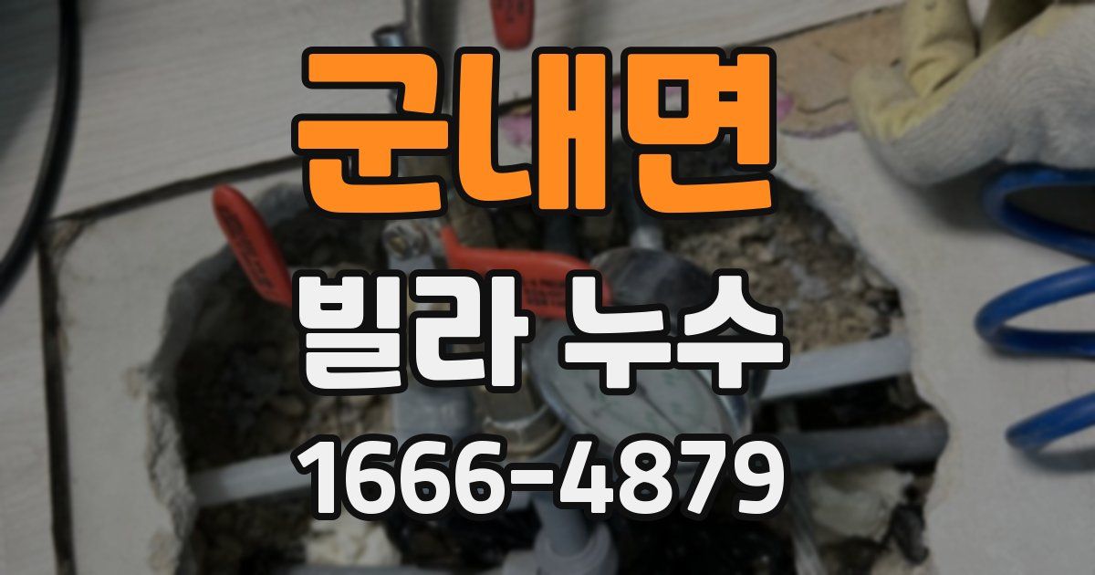 군내면 빌라 누수