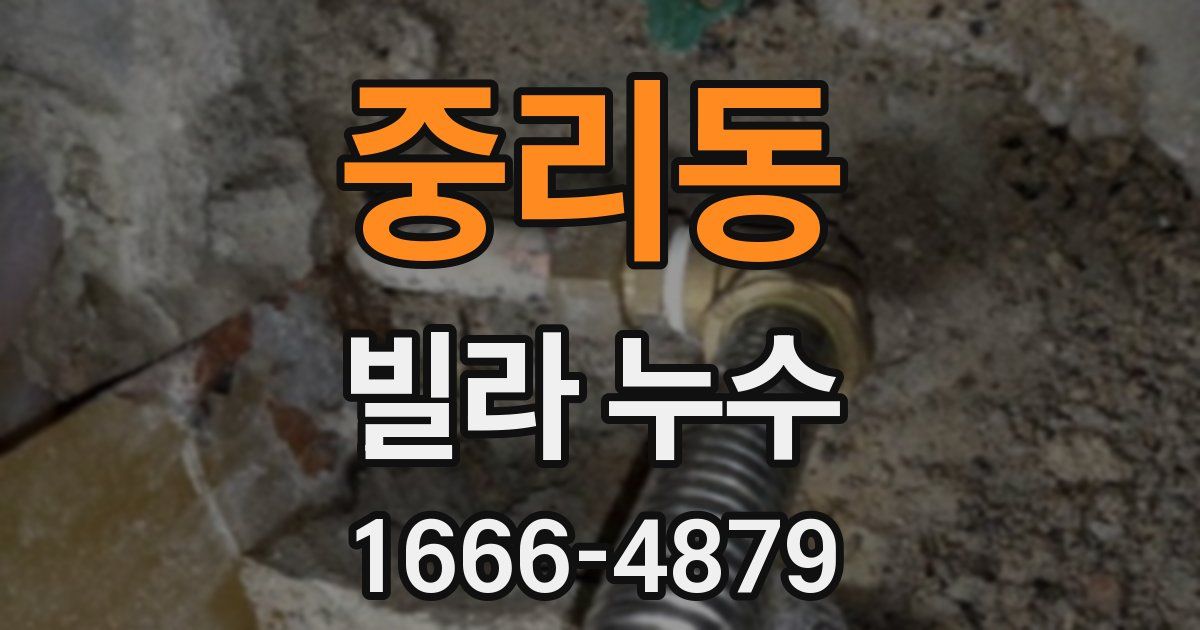 중리동 빌라 누수