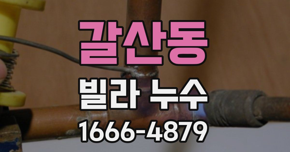 갈산동 빌라 누수