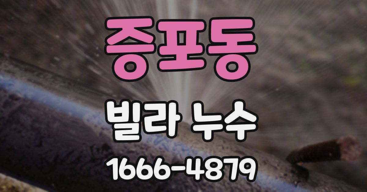 증포동 빌라 누수