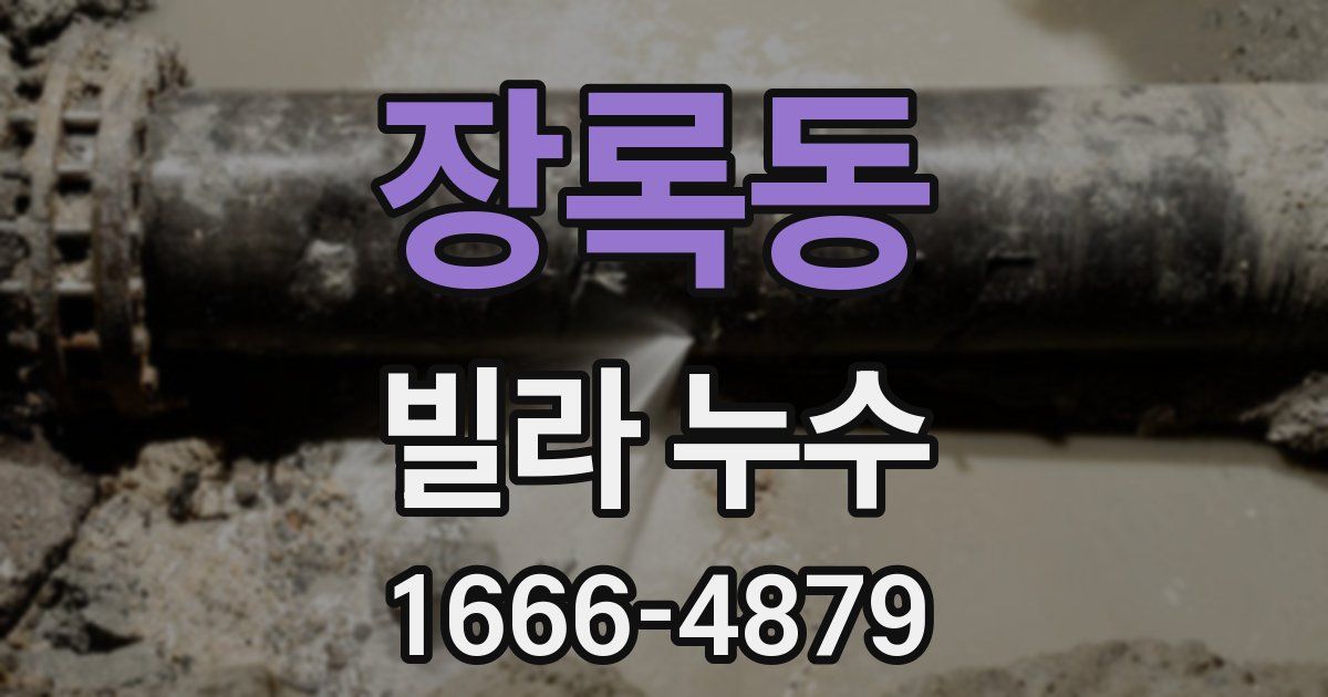 장록동 빌라 누수