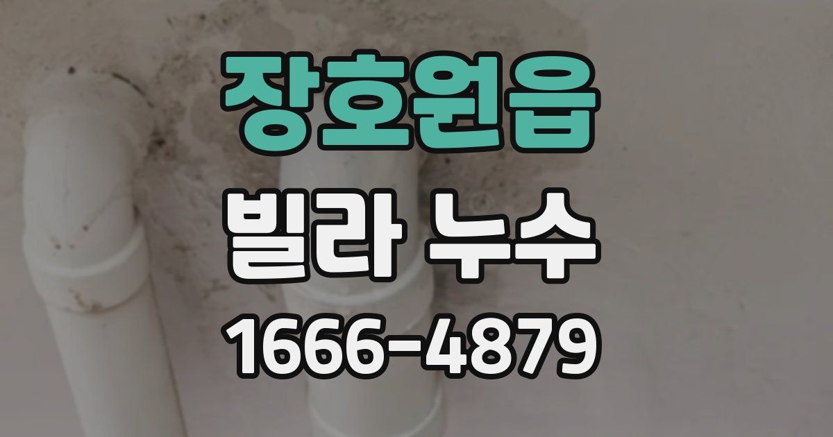 장호원읍 빌라 누수