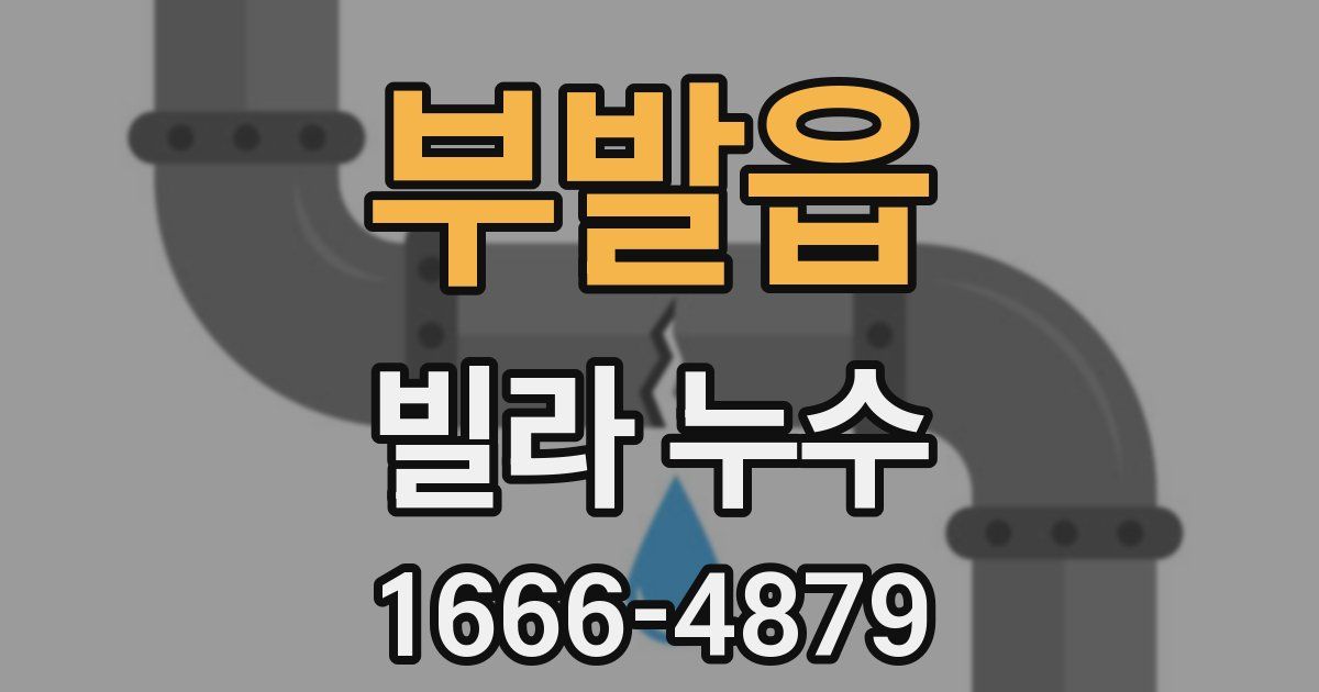 부발읍 빌라 누수