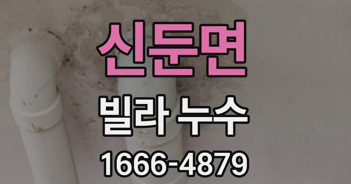 신둔면 빌라 누수