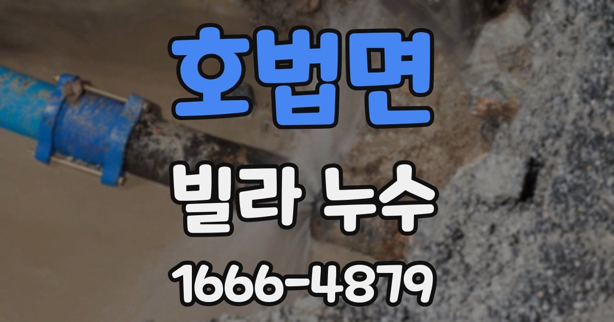 호법면 빌라 누수