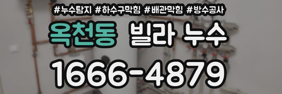 옥천동 빌라 누수