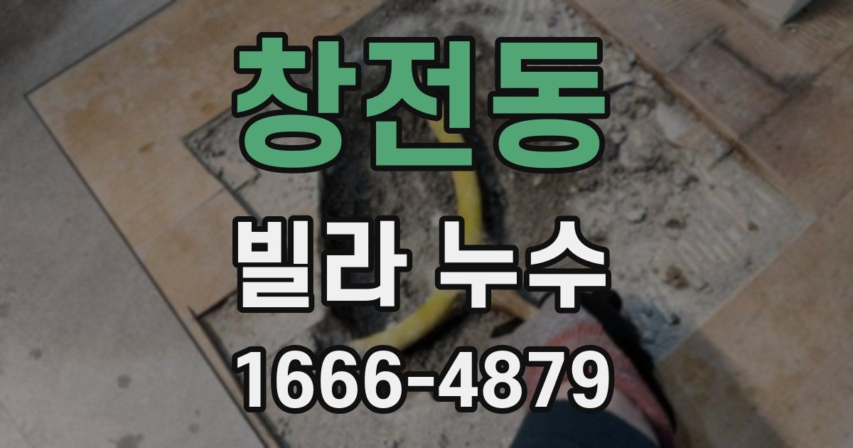 창전동 빌라 누수