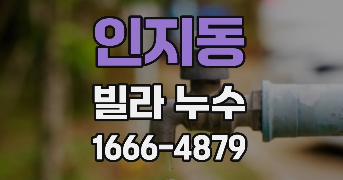 인지동 빌라 누수