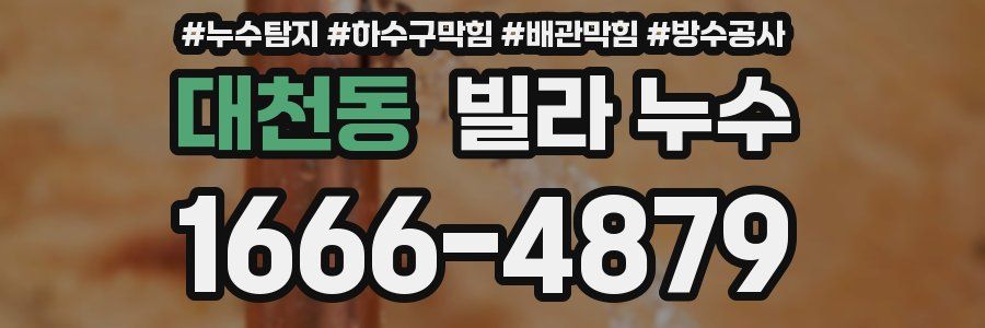 대천동 빌라 누수