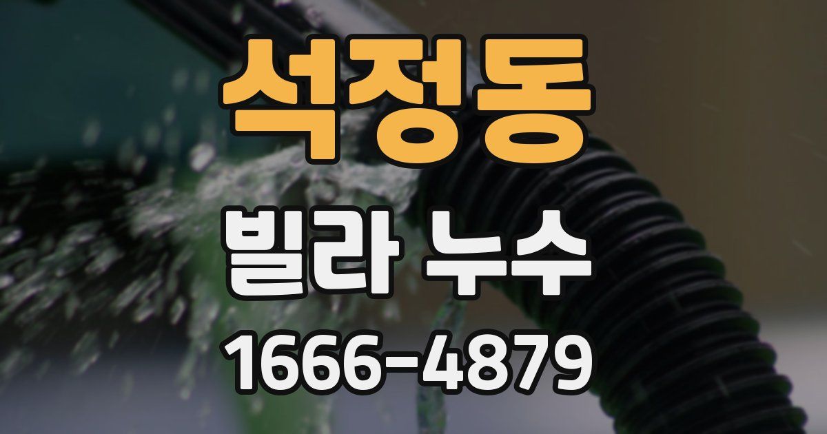 석정동 빌라 누수