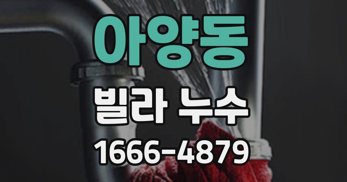 아양동 빌라 누수