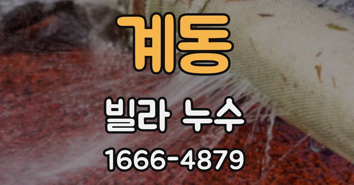 계동 빌라 누수