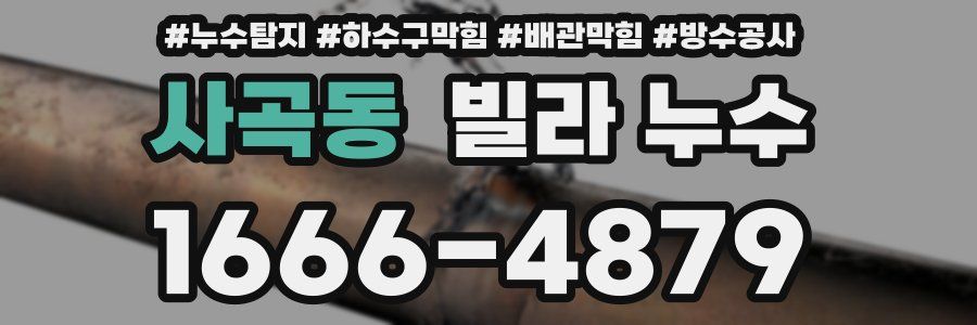 사곡동 빌라 누수