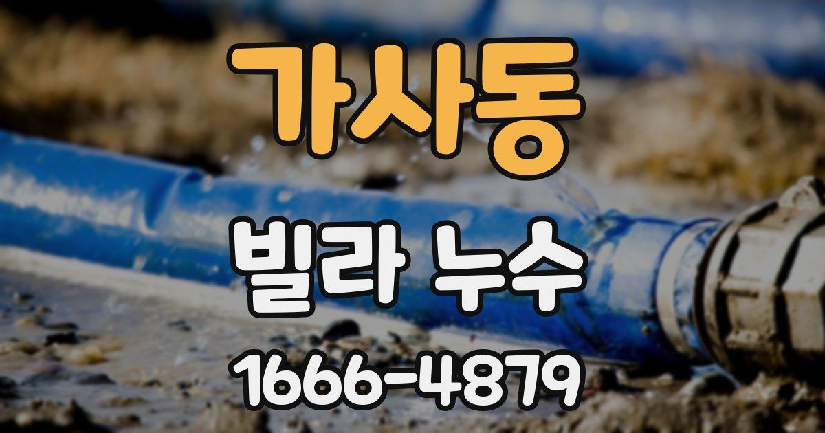 가사동 빌라 누수