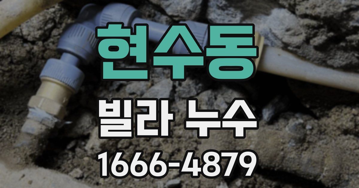 현수동 빌라 누수